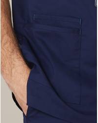 V-Neck Contrast Scrub Top, Men's